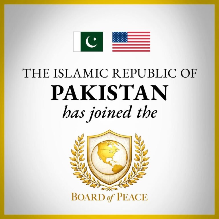 Pakistan named founding member of ‘Board of Peace’ for Gaza