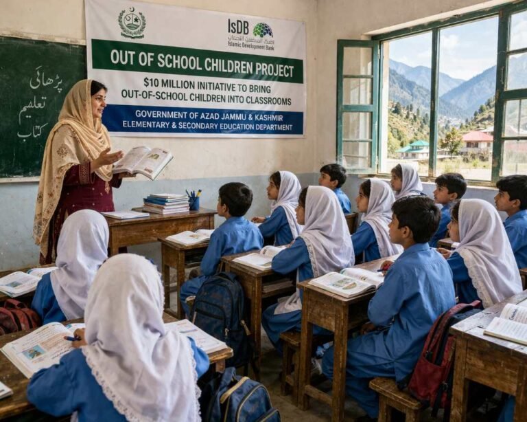 $10m project launched in AJK to bring out-of-school children into classrooms