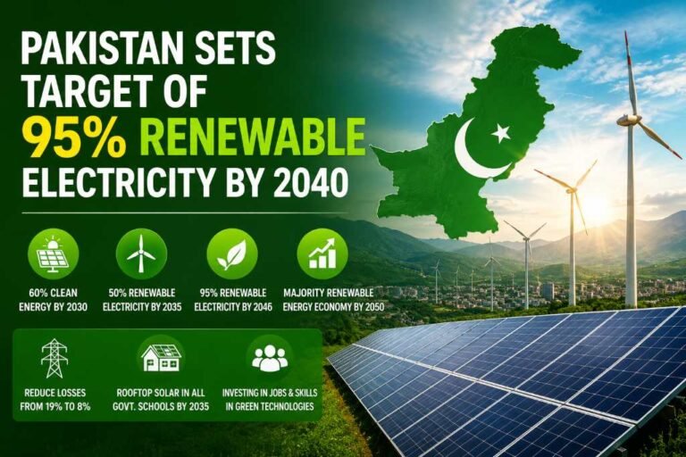 Pakistan targets 95% renewable electricity by 2040