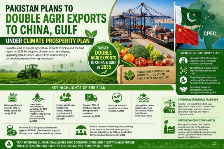 Pakistan targets doubling agri exports to China, Gulf