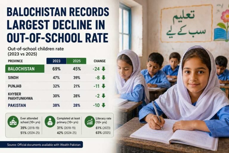Balochistan records largest decline in out-of-school rate