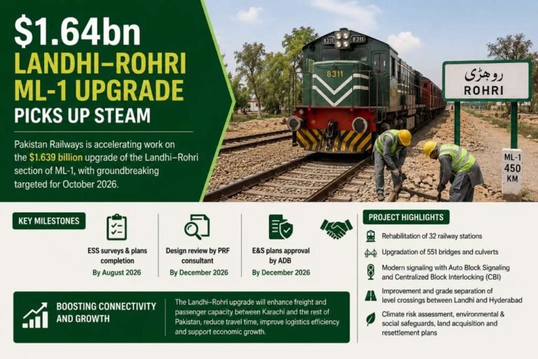 $1.64bn Landhi–Rohri ML-1 upgrade gains momentum