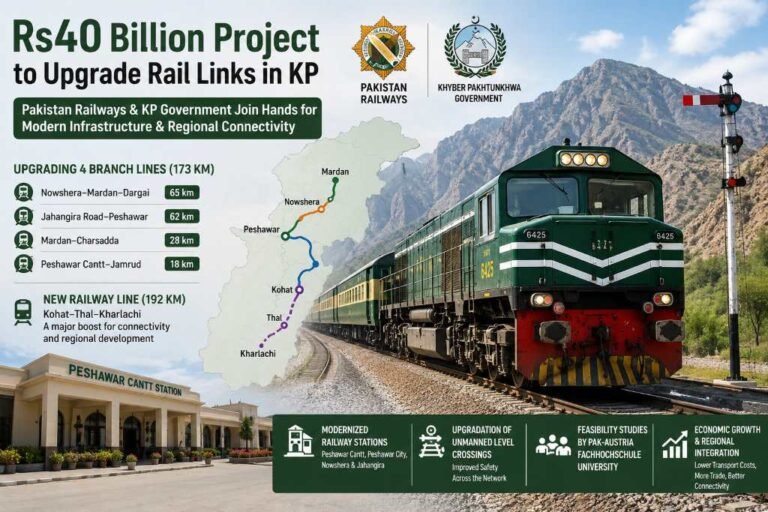 Rs 40 billion project planned to upgrade rail links in KP