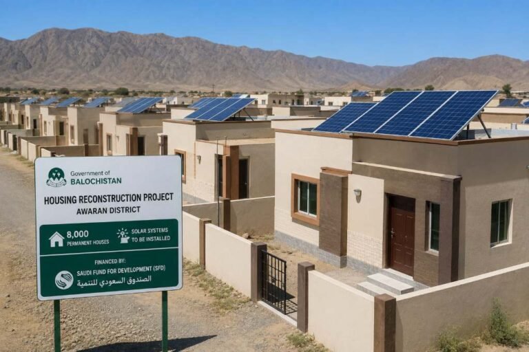 Solar systems planned for 8,000 rebuilt houses in Awaran
