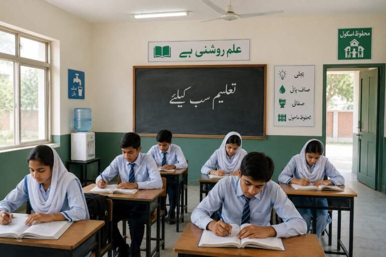 96% of higher secondary schools in Pakistan have basic facilities