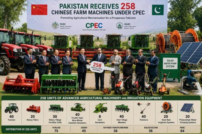 Pakistan receives 258 Chinese farm machines under CPEC