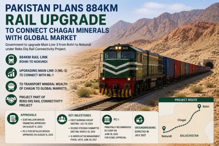 Govt plans 884km rail upgrade to connect Chagai minerals with global market