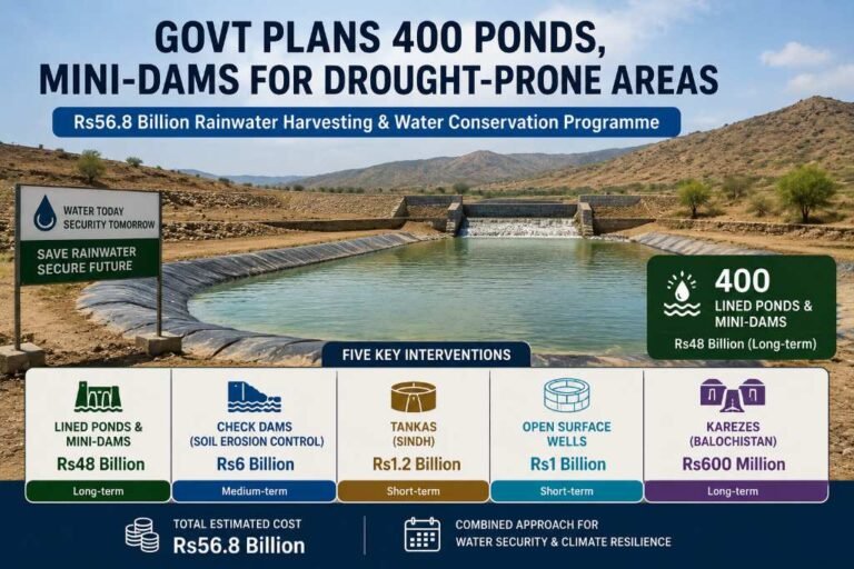 Govt plans 400 ponds, mini-dams for drought-prone areas