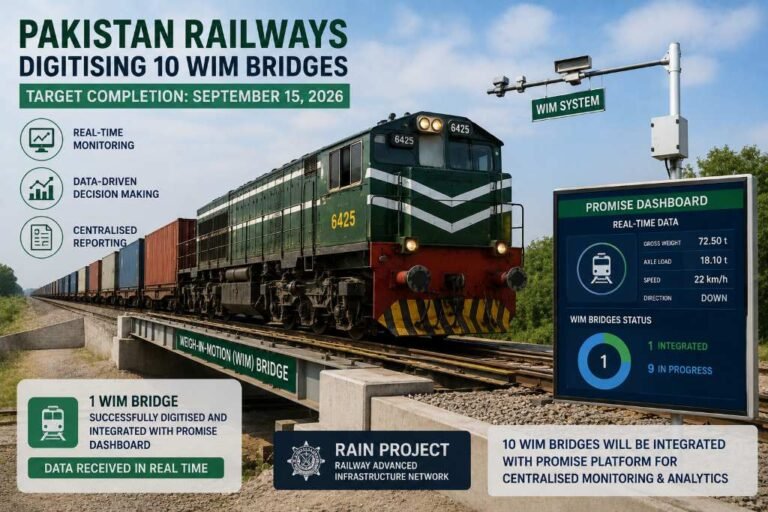 Pakistan Railways to digitise 10 weigh-in-motion bridges by Sept 15
